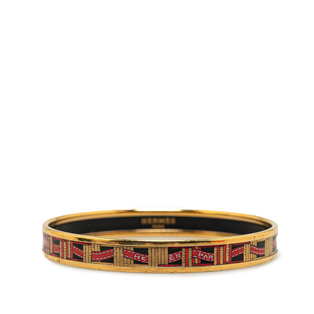 Hermes Narrow Enamel Bangle Costume Bracelet