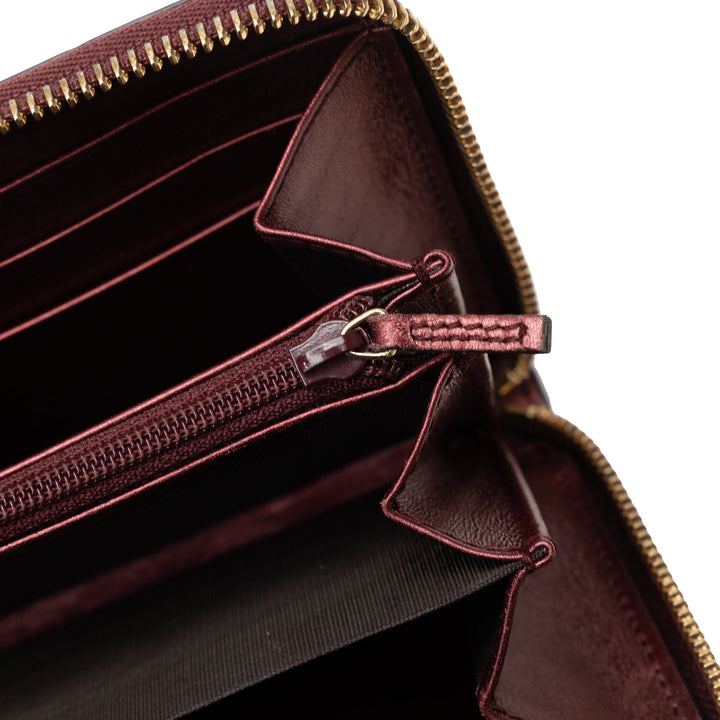 GUCCIssima Patent Zip Around Long Wallet Long Wallets