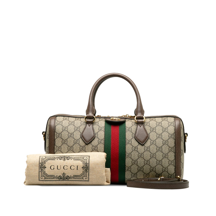 GUCCI GG Supreme Ophidia Web Satchel