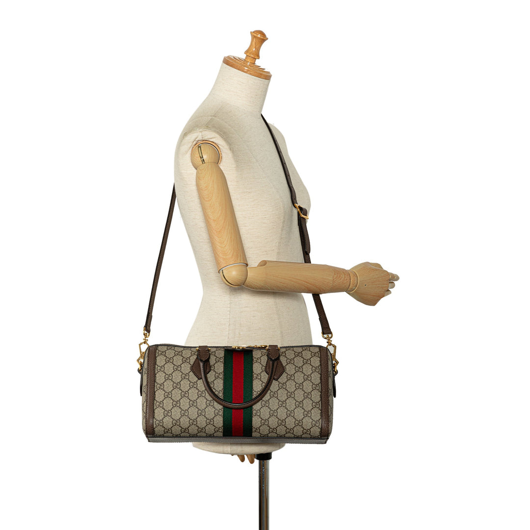 GUCCI GG Supreme Ophidia Web Satchel