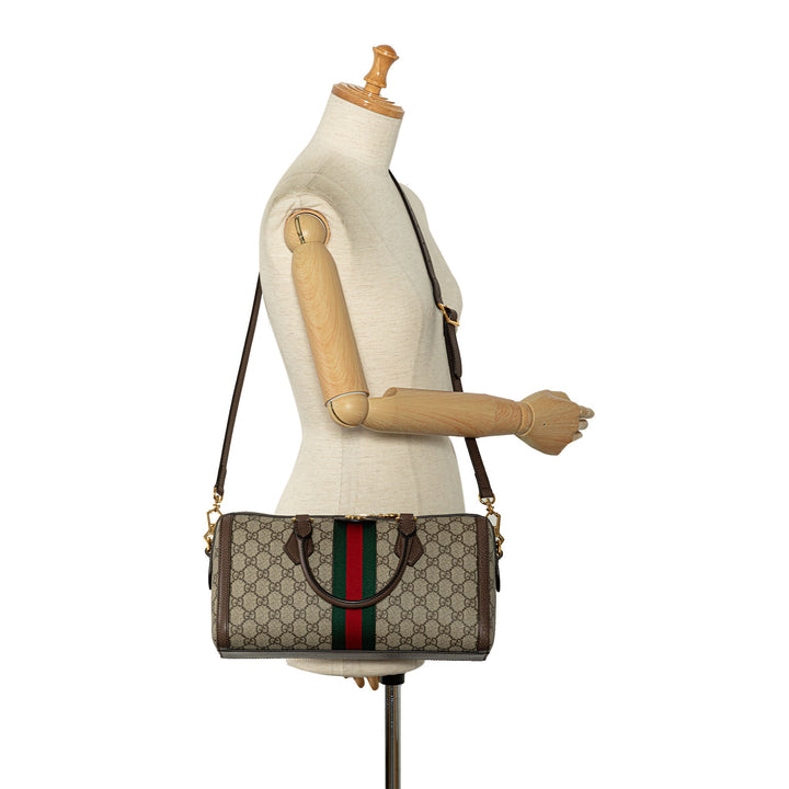 GUCCI GG Supreme Ophidia Web Satchel