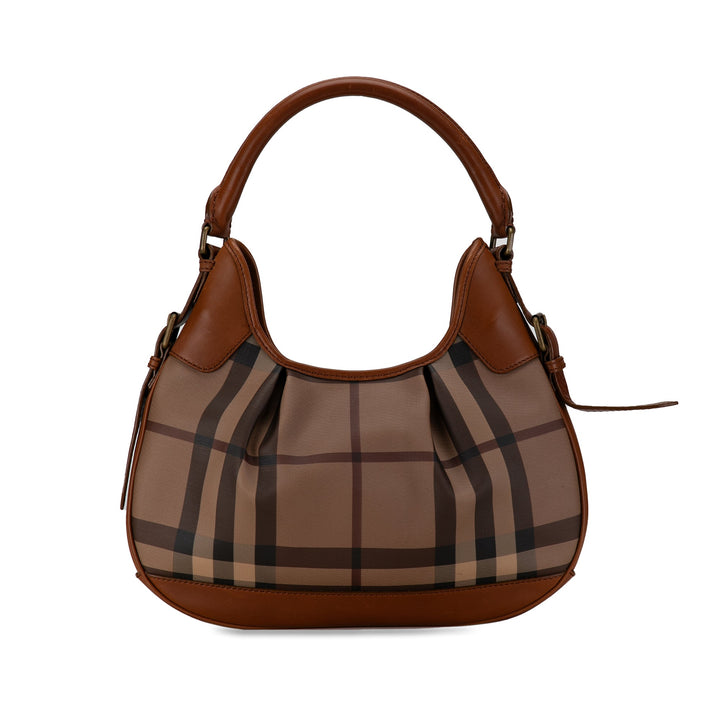 BURBERRY Smoked Check Brooklyn Hobo Hobo Bag