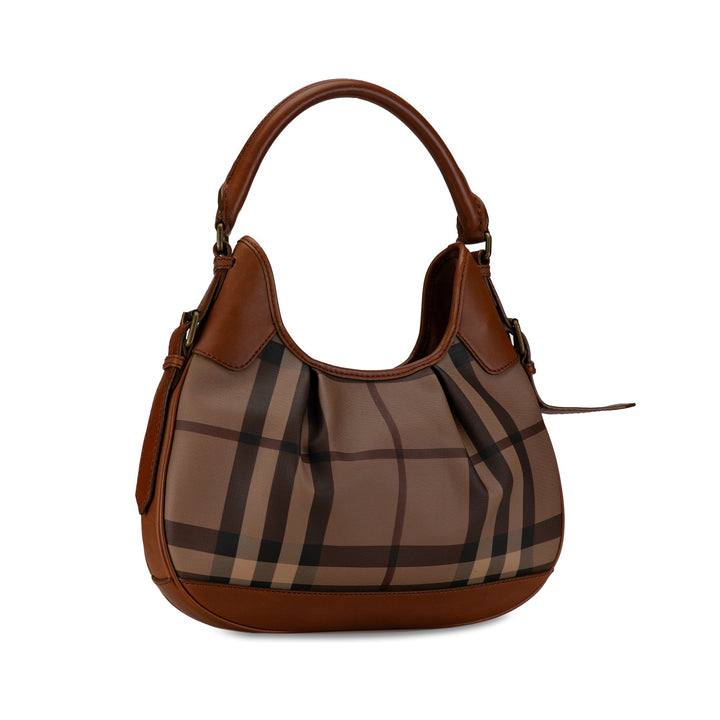 BURBERRY Smoked Check Brooklyn Hobo Hobo Bag