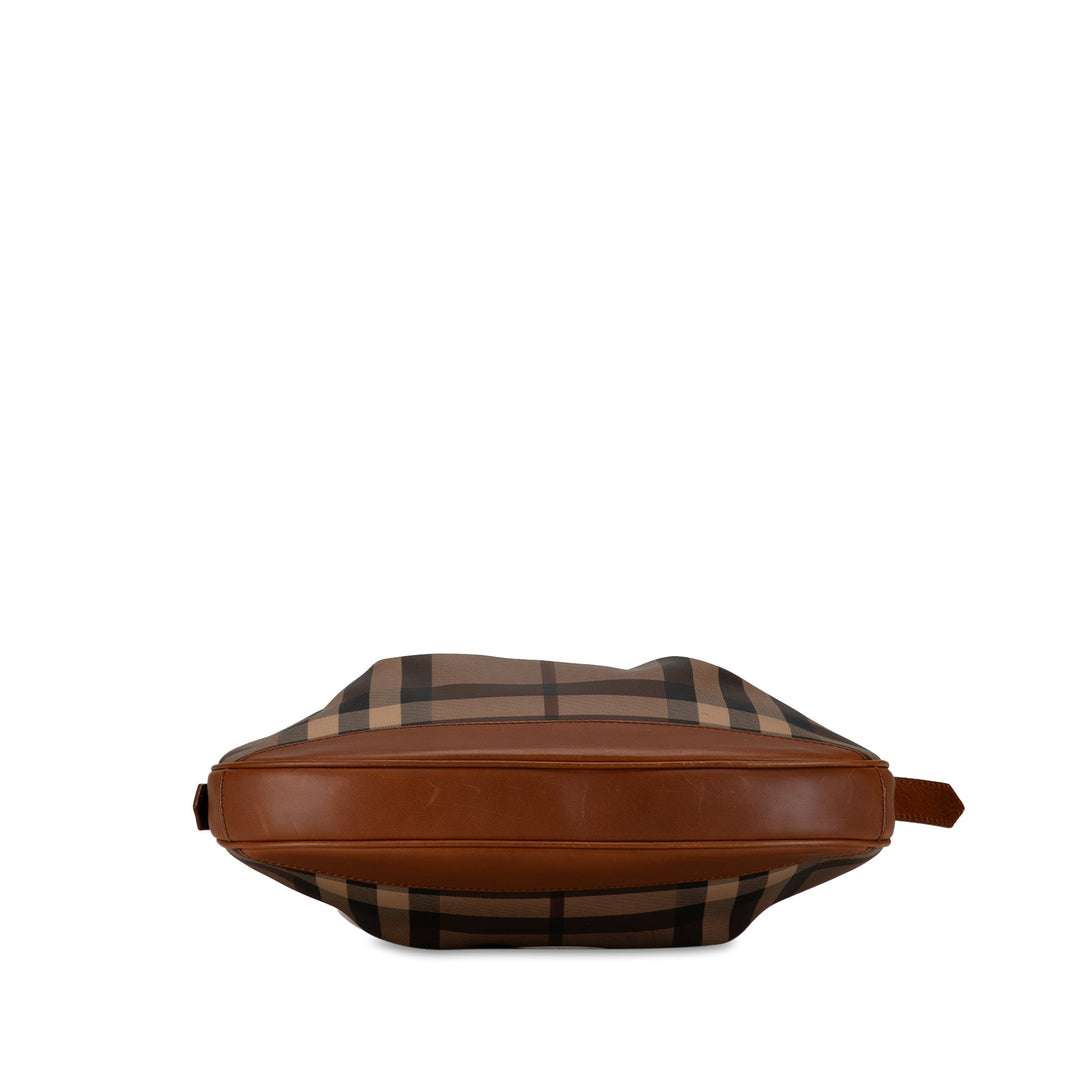 BURBERRY Smoked Check Brooklyn Hobo Hobo Bag