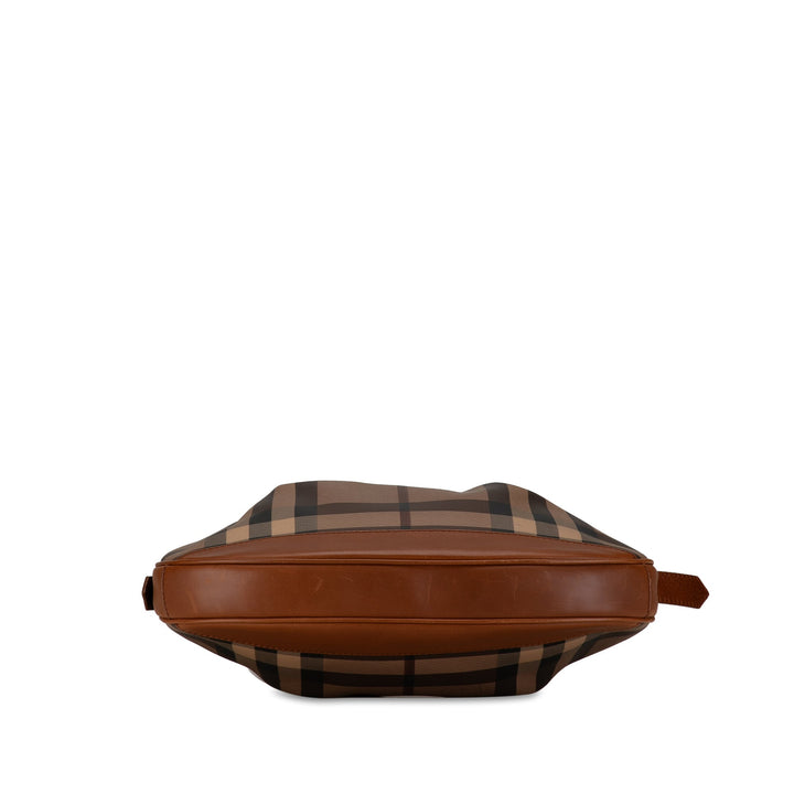 BURBERRY Smoked Check Brooklyn Hobo Hobo Bag