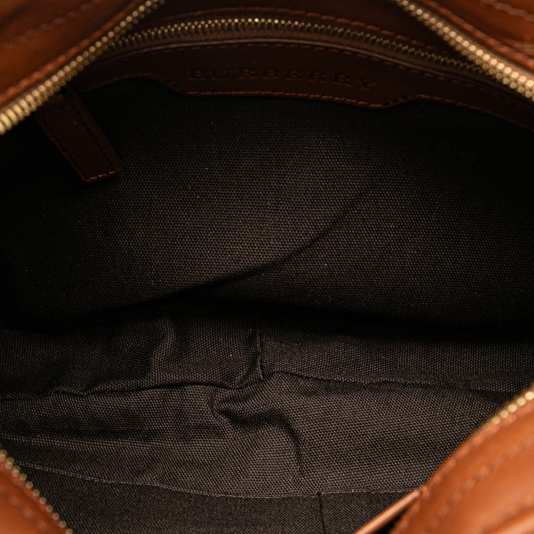 BURBERRY Smoked Check Brooklyn Hobo Hobo Bag