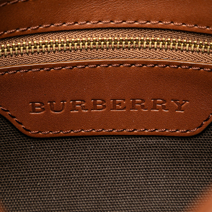 BURBERRY Smoked Check Brooklyn Hobo Hobo Bag