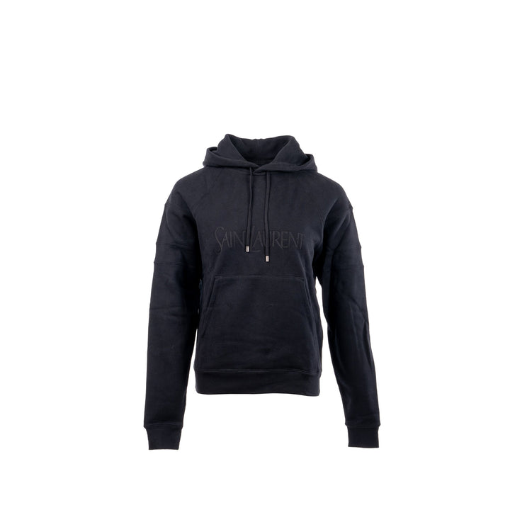 Saint laurent size XS letter hoodie cotton black