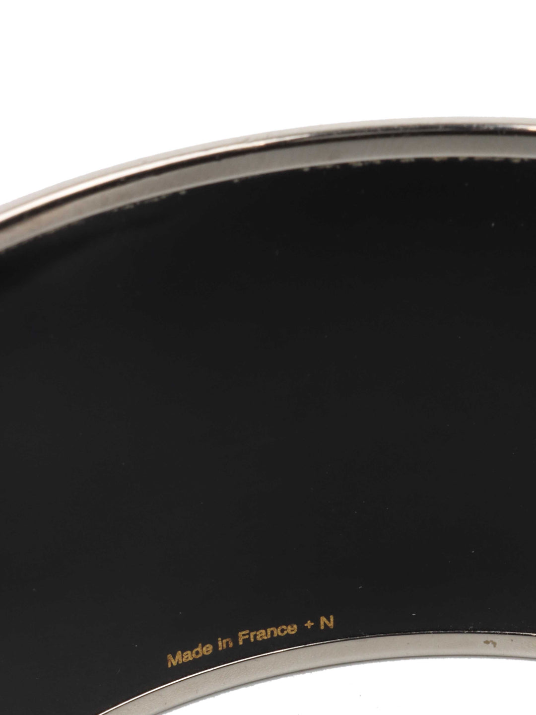 Hermes Blue & Grey Enamel Cachemire De Tamara Wide Bangle Bracelet.