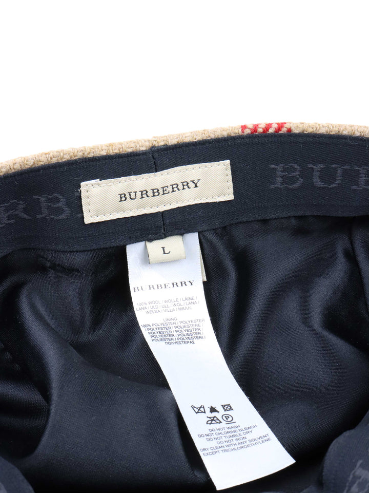 Burberry Check Wool Hat.
