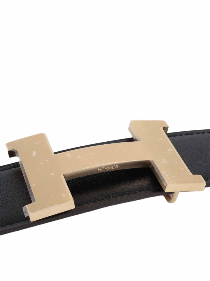 Hermes Constance Belt Black 38mm.