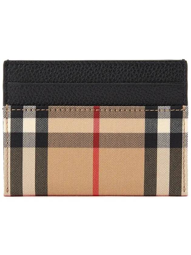 Burberry Sandon Vintage Check Card Wallet Black