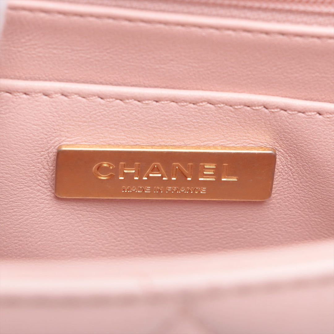 Top Quality Chanel Matrasse  Chain Shoulder Bag Pink Gold Gold  IC Chip