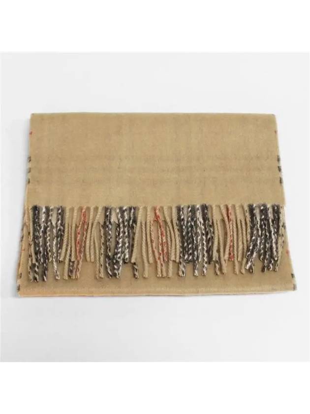 Burberry Check Cashmere Scarf Beige