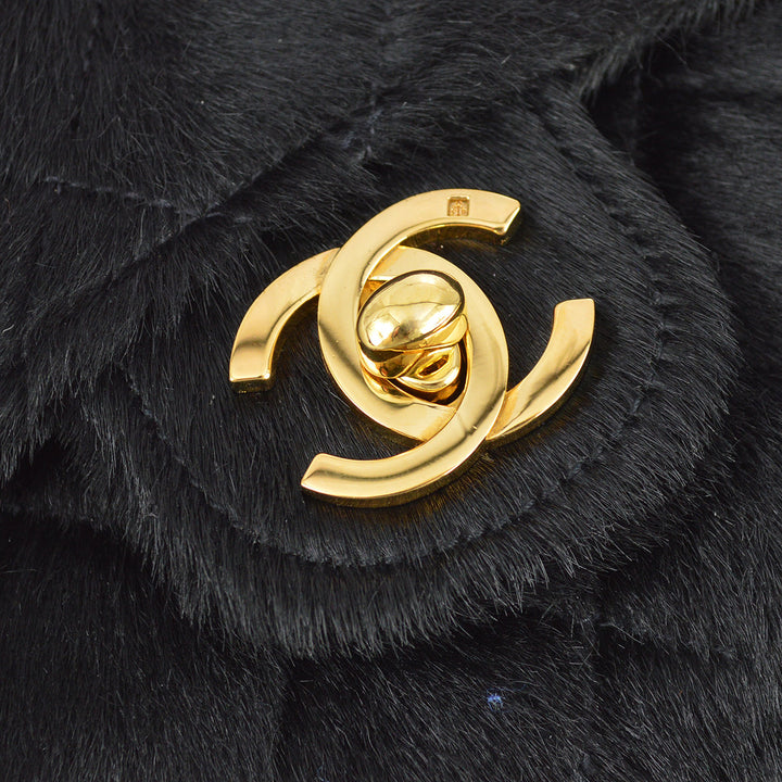 Top Quality Chanel 1991-1994 * Black Pony Hair Classic Flap Micro Handbag