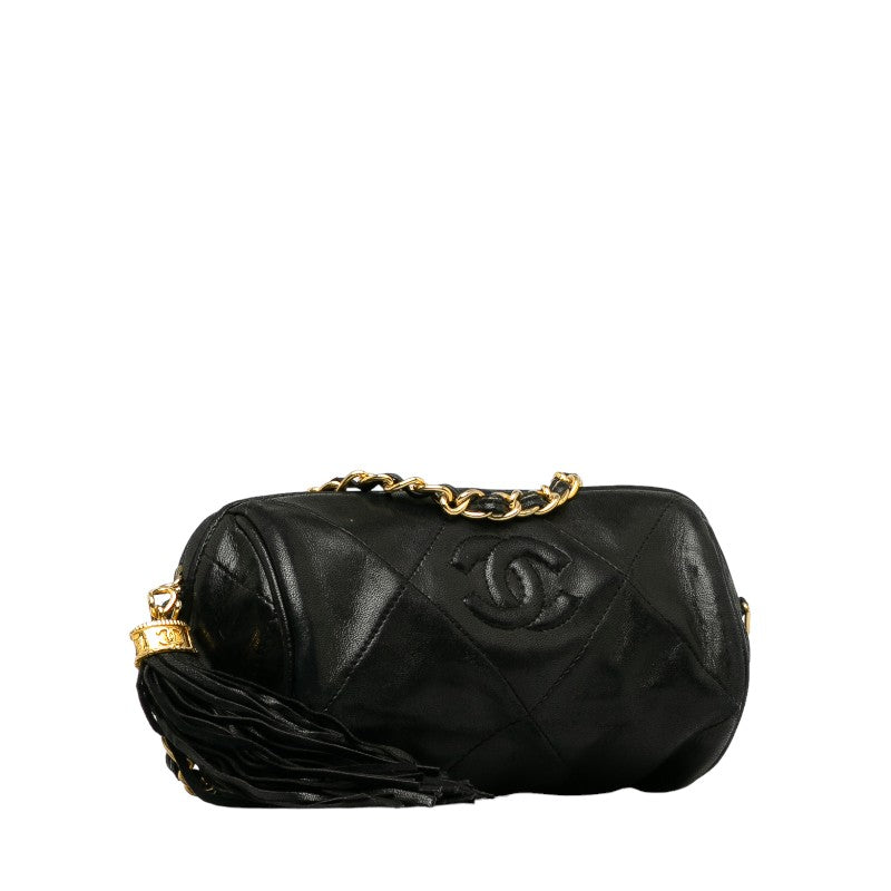 Top Quality Chanel Matrases Cocomark Tassel Mini Chain houlder Bag Black   CHANEL