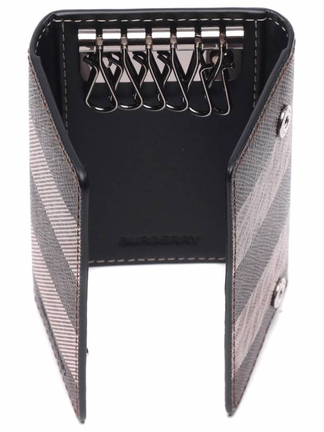 Burberry Check Leather Key Holder Brown