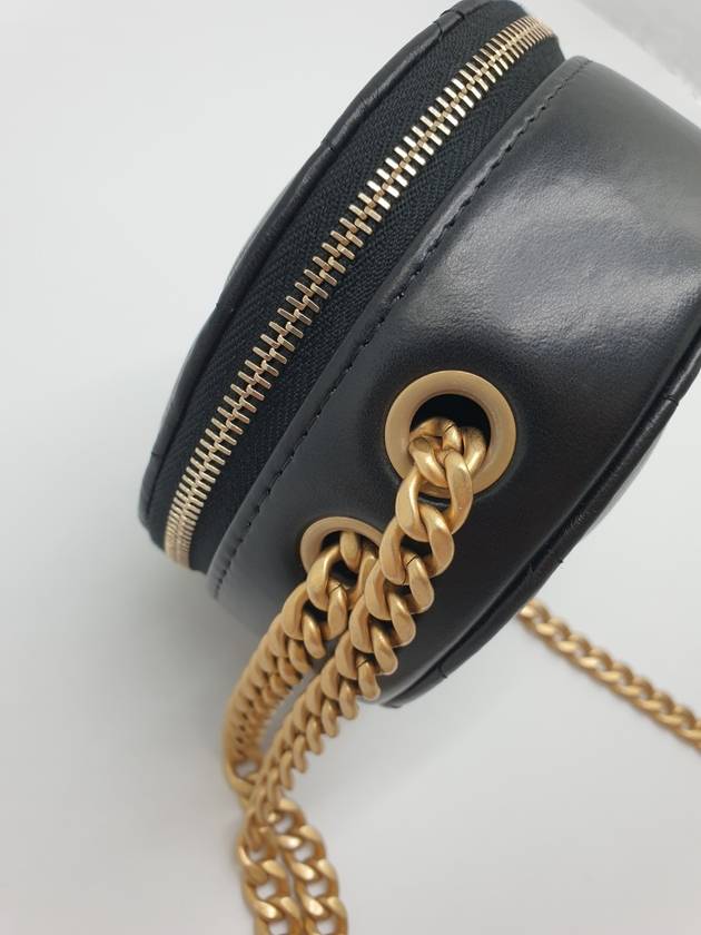 Quilted Ball Chain Mini Lambskin Cross Bag Black Chanel