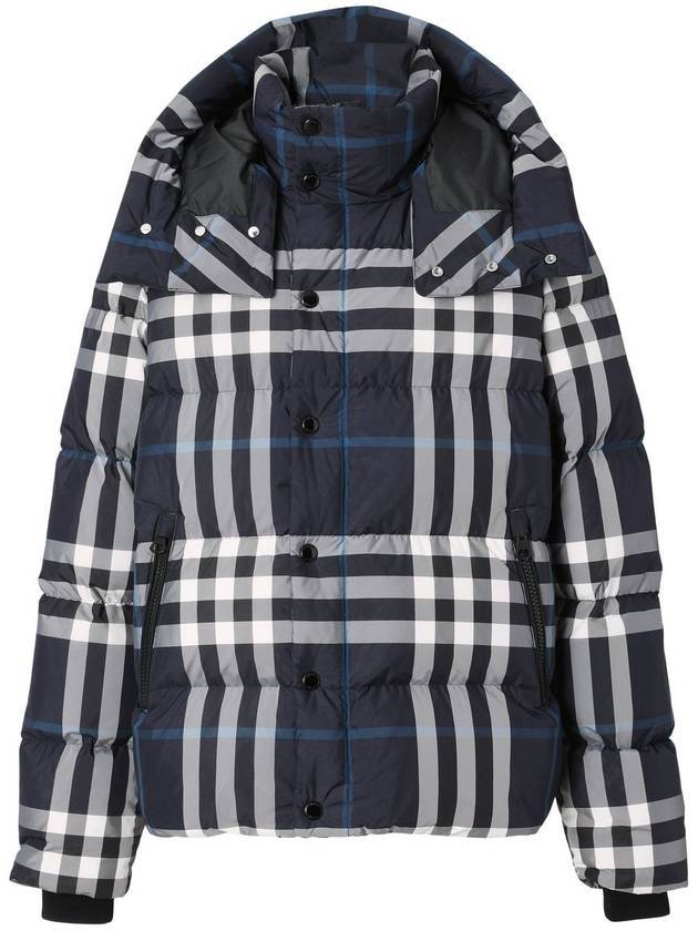 Burberry Larrick Check Hooded Padding Navy