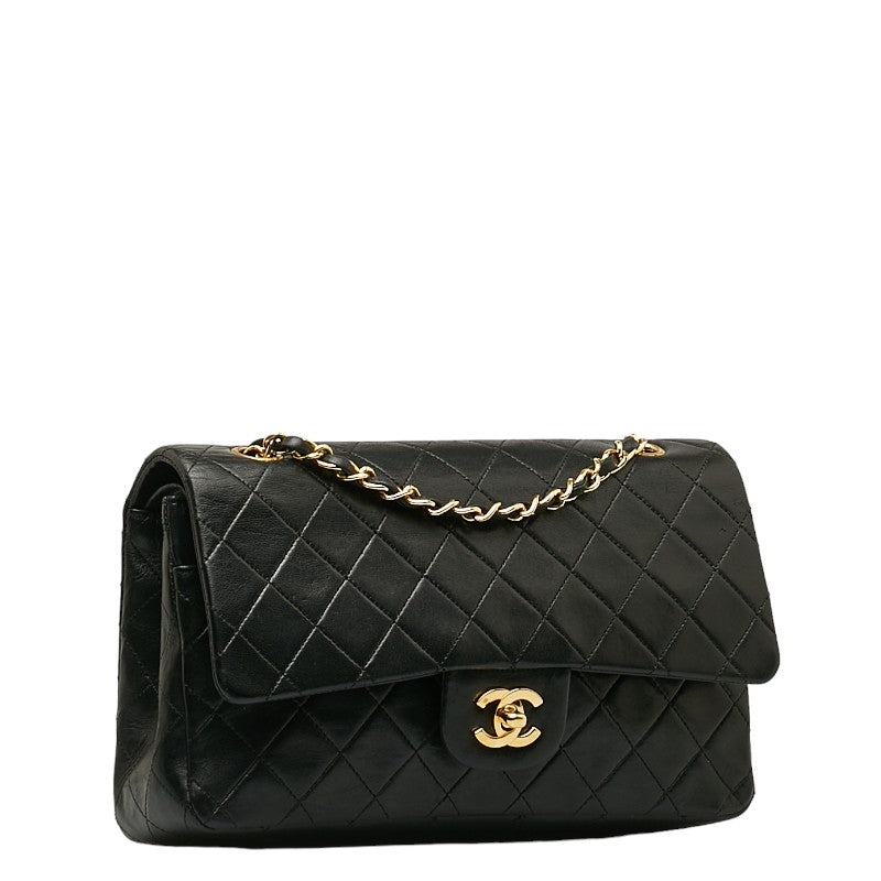 Top Quality Chanel Matrases 25 Double Flap Chain houlder Bag Black Leather  Chanel