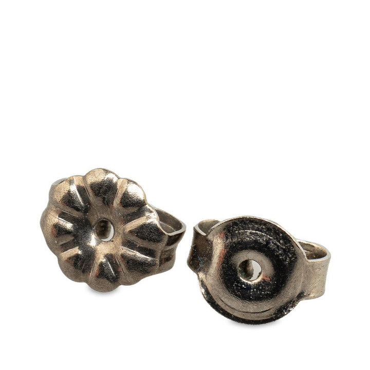 Top Quality Chanel Coco Stud Earrings Silver G Metal