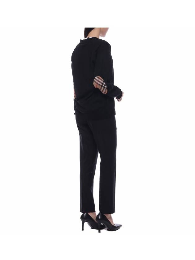 Burberry Dornoch Check Pattern Merino Wool Cardigan Black