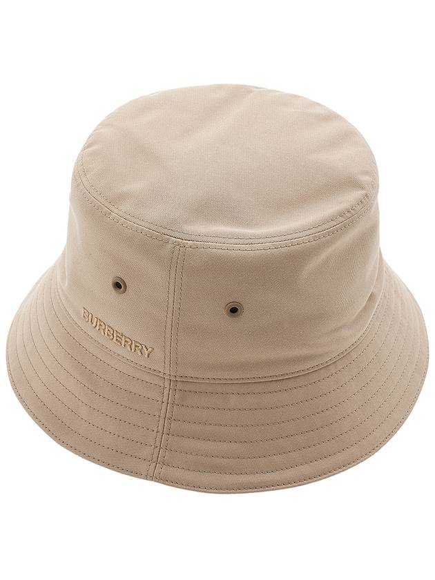 Burberry Embroidered Logo Cotton Gabardine Bucket Hat Honey