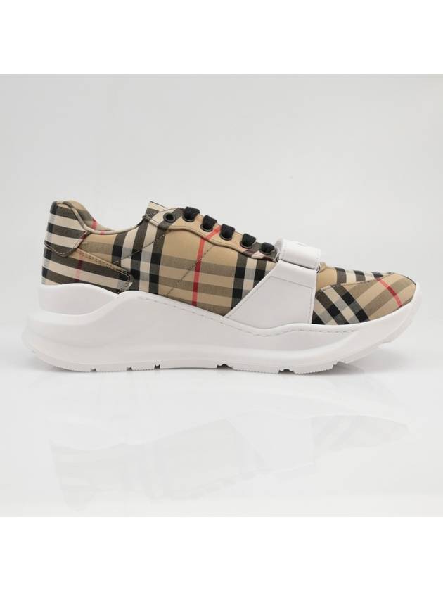 Burberry WoMen's Regis Vintage Check Velcro Low Top Sneakers Beige