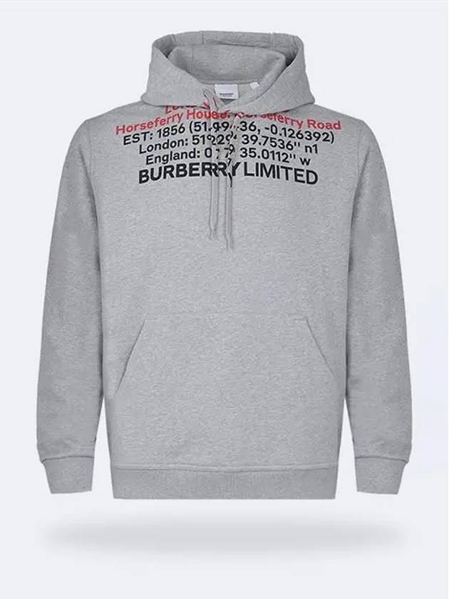 Burberry Location Cotton Hoodie Grey