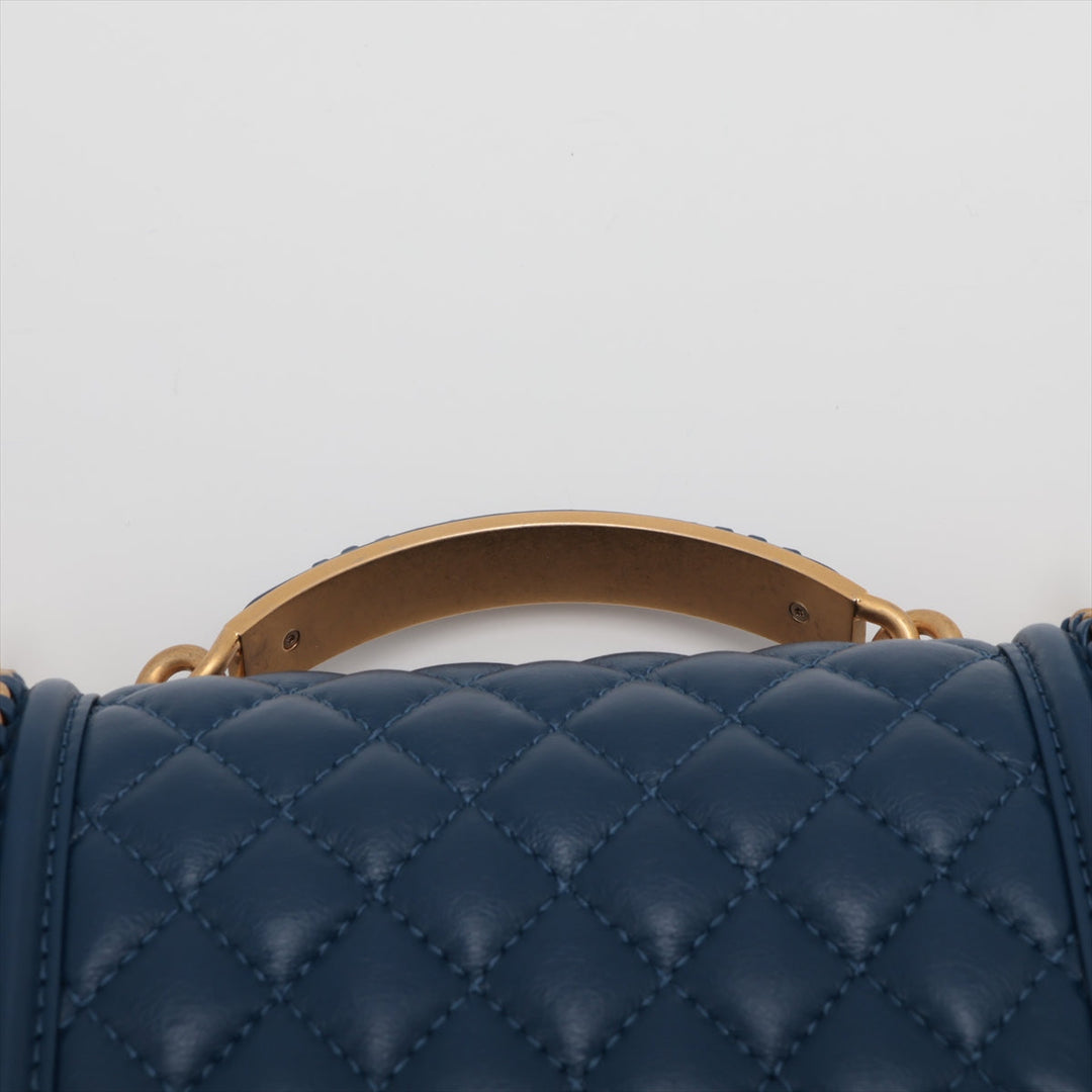 Top Quality Chanel Boy Top Quality Chanel 20 Small Chain Leather Shoulder Bag Blue G  A67085