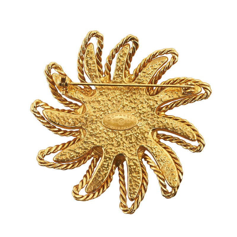 Top Quality Chanel Vintage Cocomark Sun Motif Brochure Gold  Ladies CHANEL