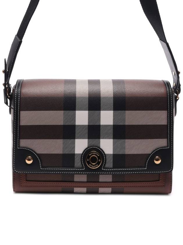 Burberry Checked Leather Knot Cross Bag Brown