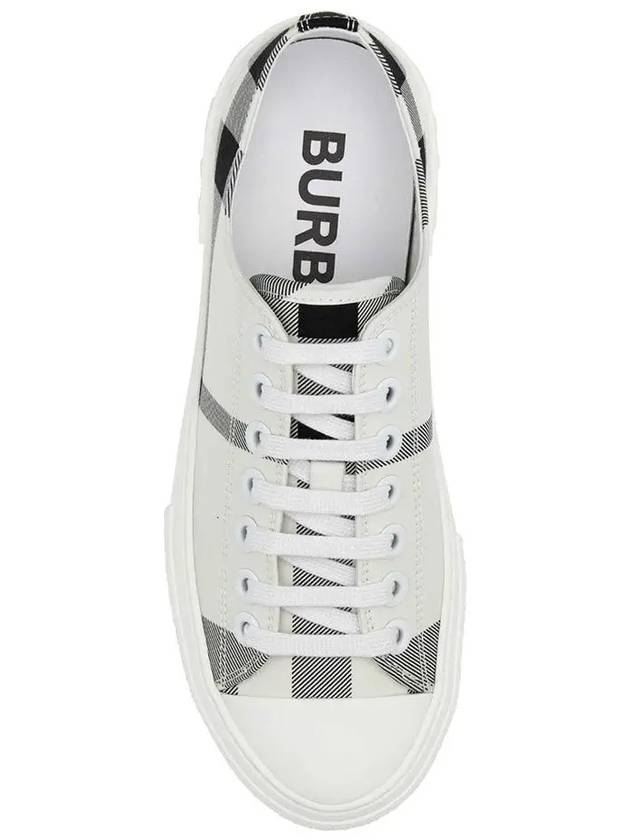 Top Quality Burberry Check Cotton Low Top Sneakers Black White