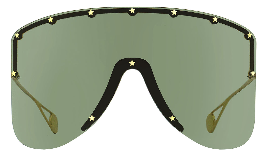 Gucci Unisex Star Mask Sunglasses GG0541S 001 Gold 99mm
