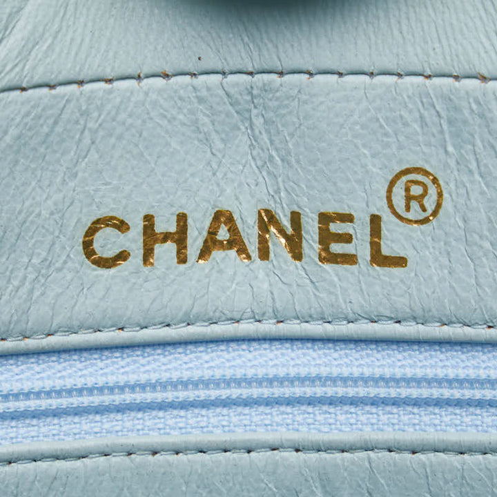 Top Quality Chanel Bias Stick Coco Ball Chain Shoulder Bag Blue G Suede  CHANEL