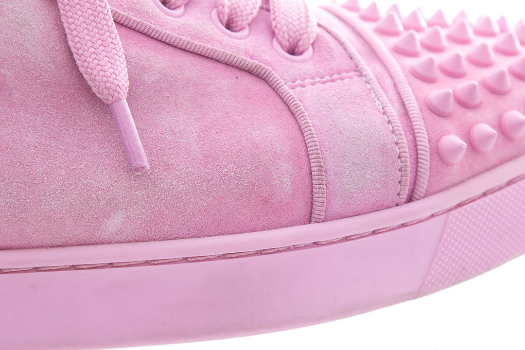Christian Louboutin Pink Lace Up Sneakers SZ 40