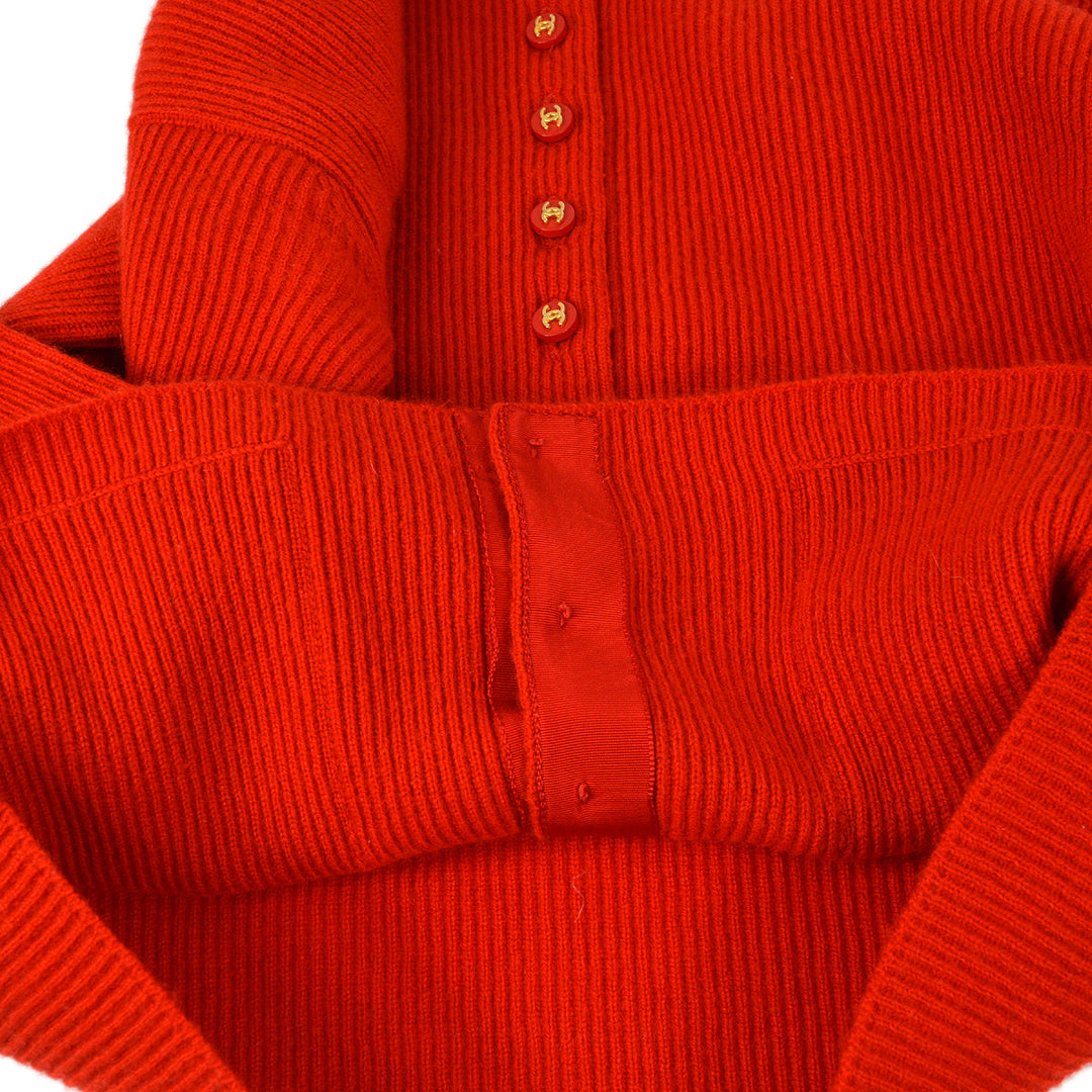 Top Quality Chanel Fall 1996 ribbed cashmere cardigan set #38