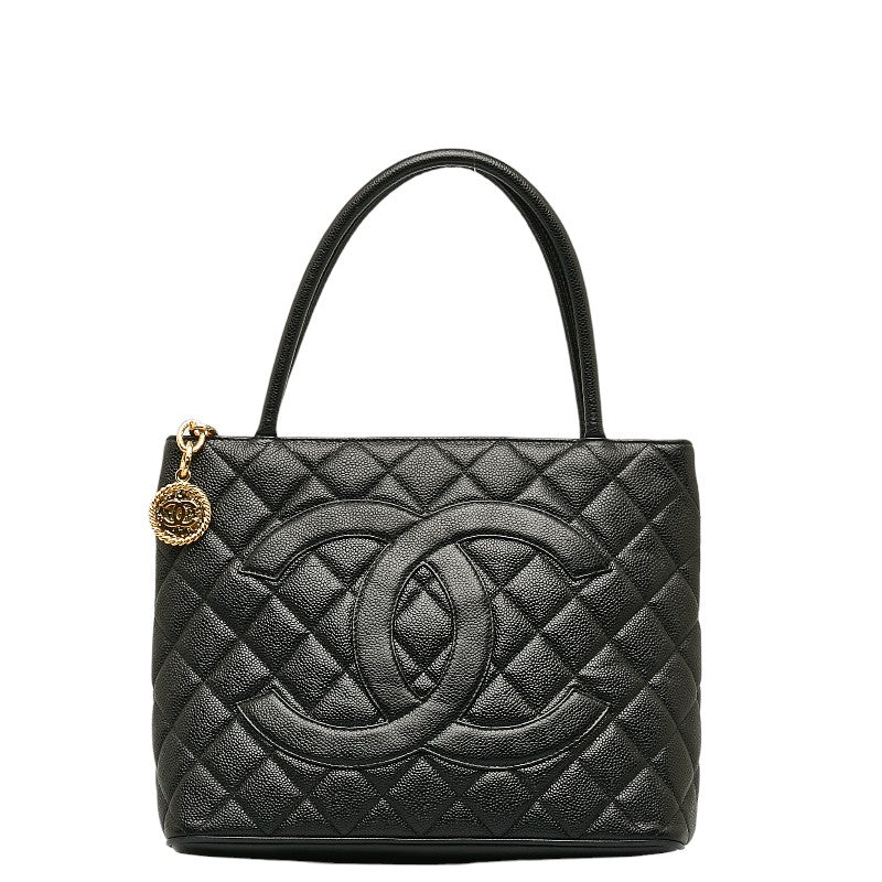 Top Quality Chanel   Cocomark Tooth Bag houlder Bag Black Caviar S  CHANEL