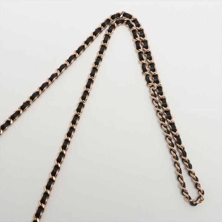Top Quality Chanel Matrasse Caviar S Chain Wallet Black Gold