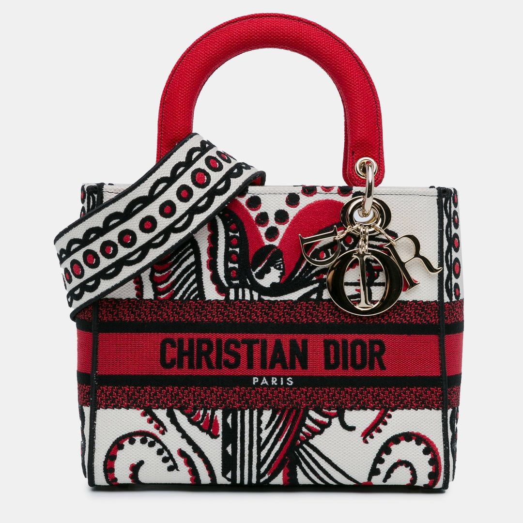Top quality Dior Multicolor Canvas Medium Cupidon Lady D-Lite Tote Bag