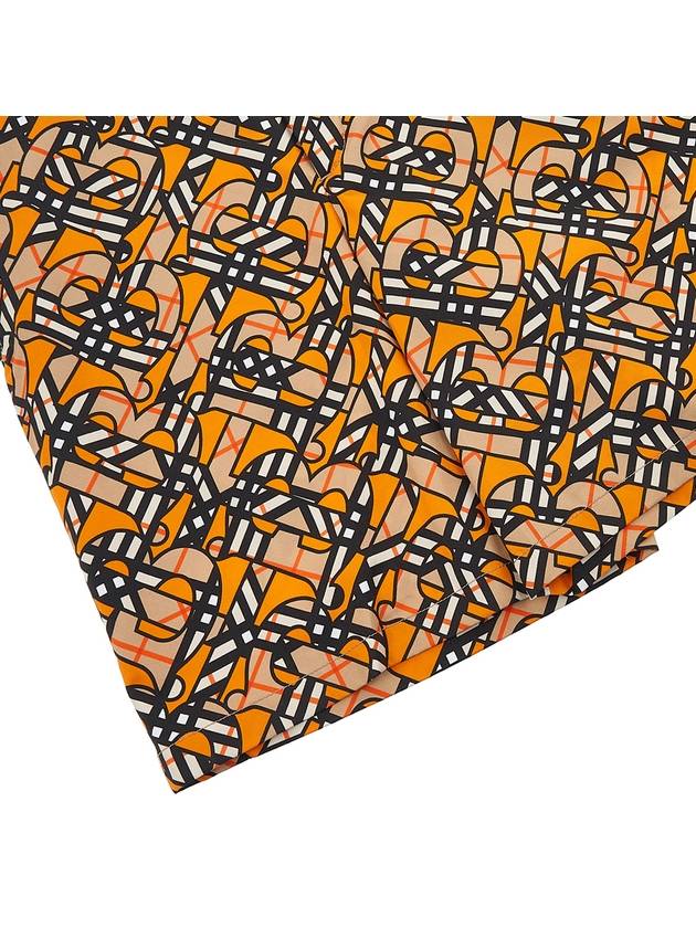 Burberry Monogram Logo Print Shorts Orange