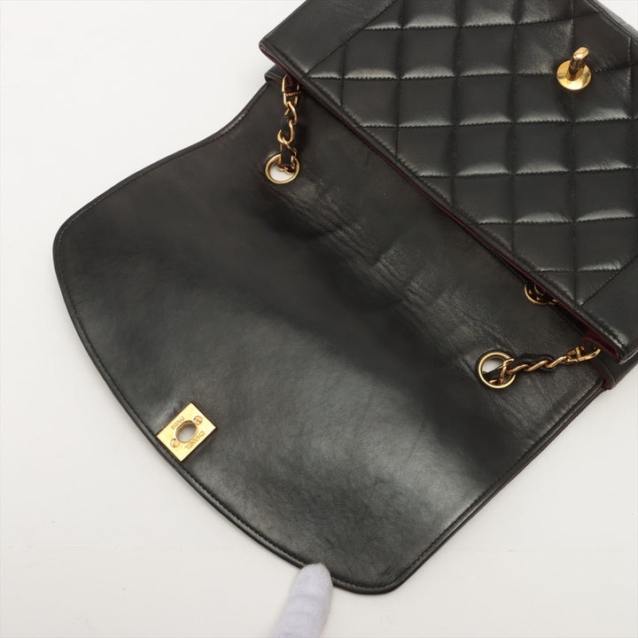 Top Quality Chanel Matrasse  Single Flap Single Chain Bag Diamond Flap Black Gold  3rd