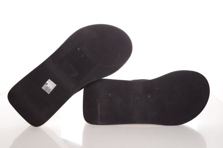 Givenchy Black & White Leather Sandals SZ 39