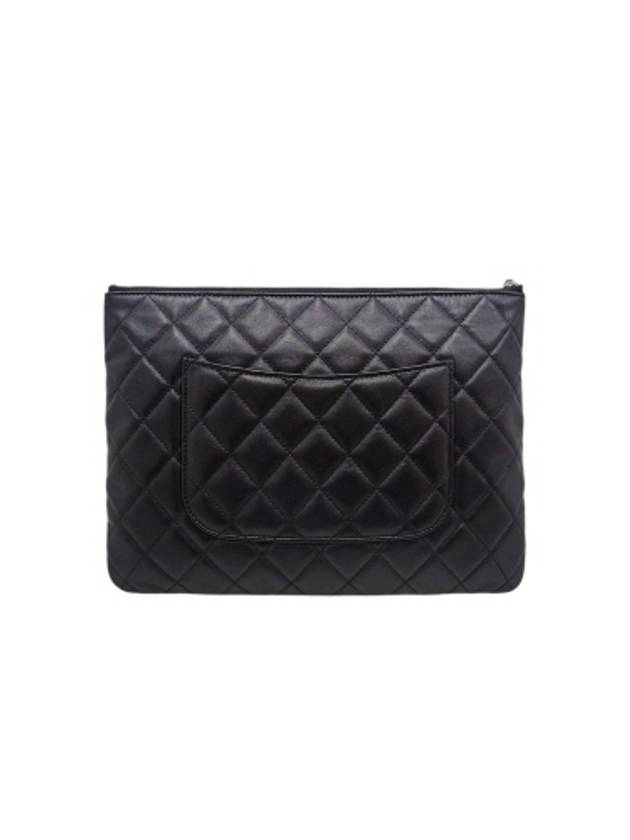 AP3749 Crystal Star Logo Black Lambskin Small Pouch Bag Chanel