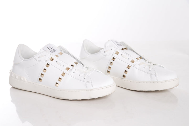 Valentino White Rockstud  Sneakers SZ 42