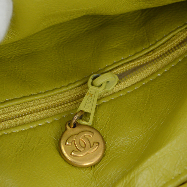 Top Quality Chanel Green Lambskin Braided Shoulder Bag