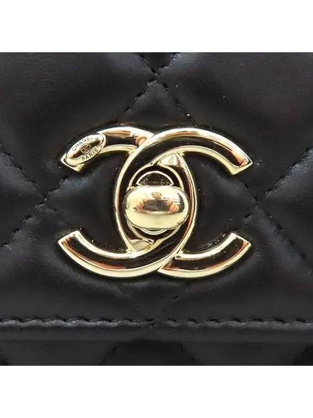 A81633 Black Lambskin Trend CC Gold Mini Cross Bag Chanel