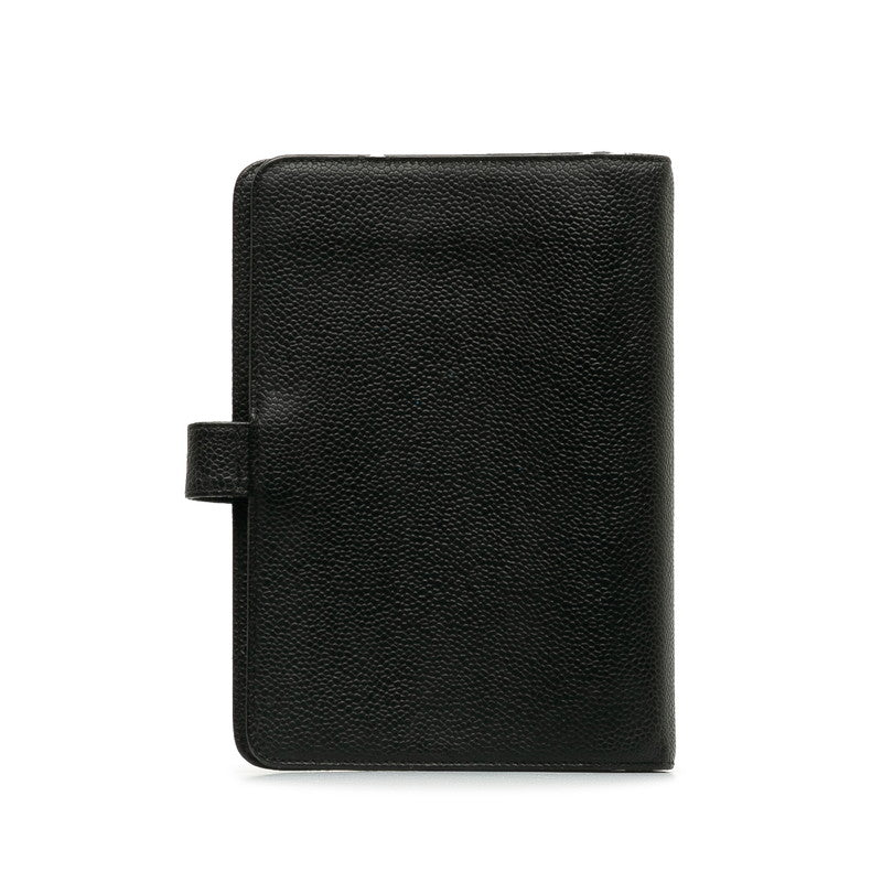 Top Quality Chanel Coco Agenda MM 6  Handbook Cover Black Caviar S  CHANEL
