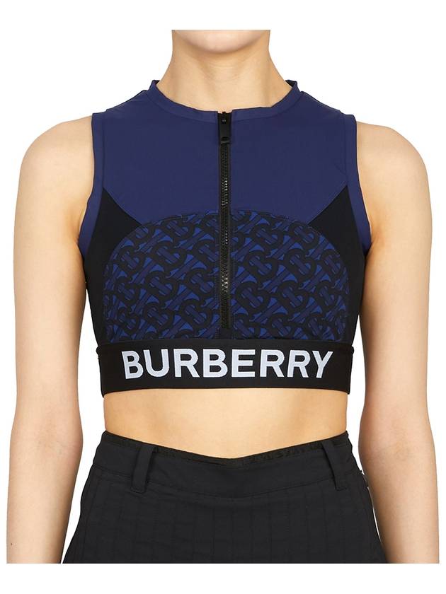 Burberry TB Logo Sportive Zip Up Sleeveless Blue
