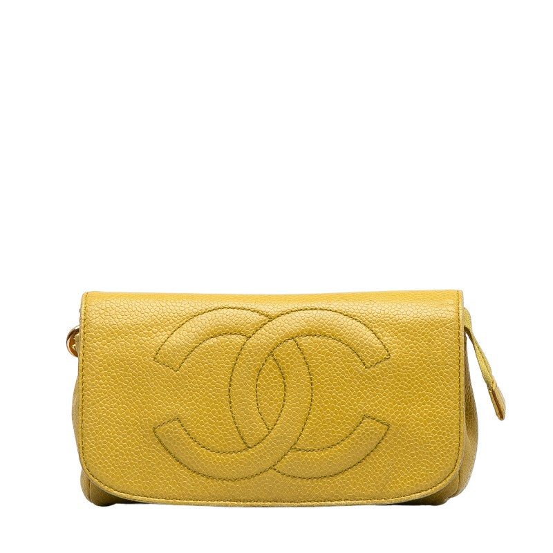 Top Quality Chanel Cocomark Porch Yellow Caviar   Chanel